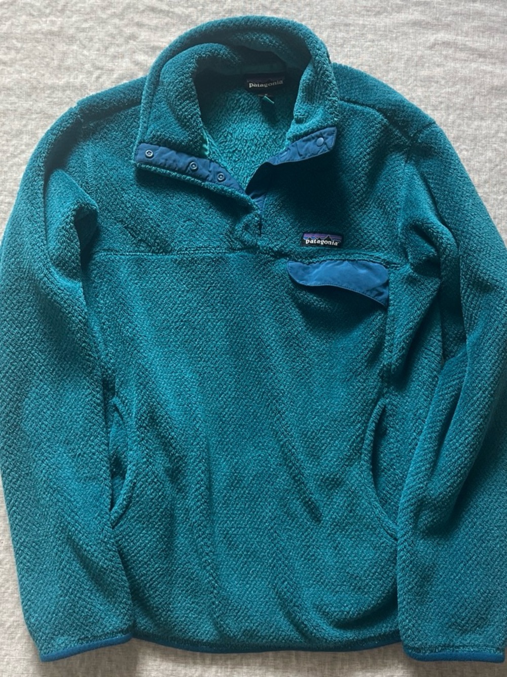 Patagonia ReTool Snap-T Fleece Pullover Teal Size Medium